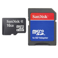 Sandisk microSD Card 16GB + Adapter (SDSDQB-016G-B35)